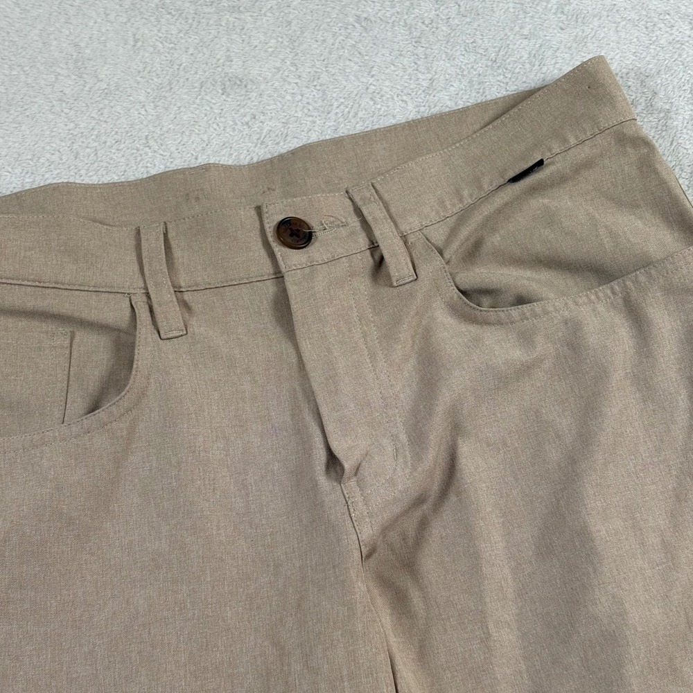 TravisMathew Mens Open to Close Performance Pants‎ Tan Khaki 30x32 Stretch Golf